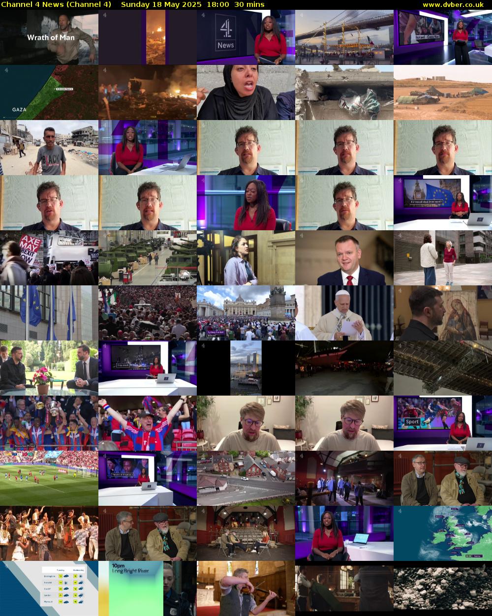 Channel 4 News (Channel 4) Sunday 18 May 2025 18:00 - 18:30