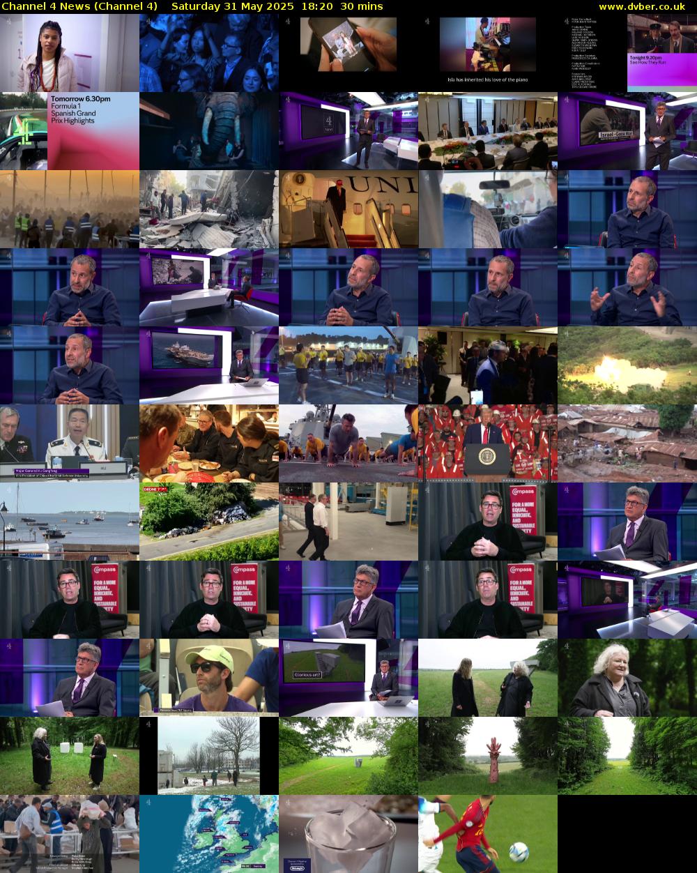 Channel 4 News (Channel 4) Saturday 31 May 2025 18:20 - 18:50