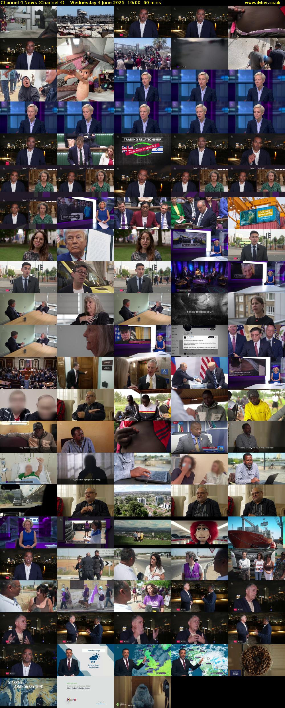 Channel 4 News (Channel 4) Wednesday 4 June 2025 19:00 - 20:00