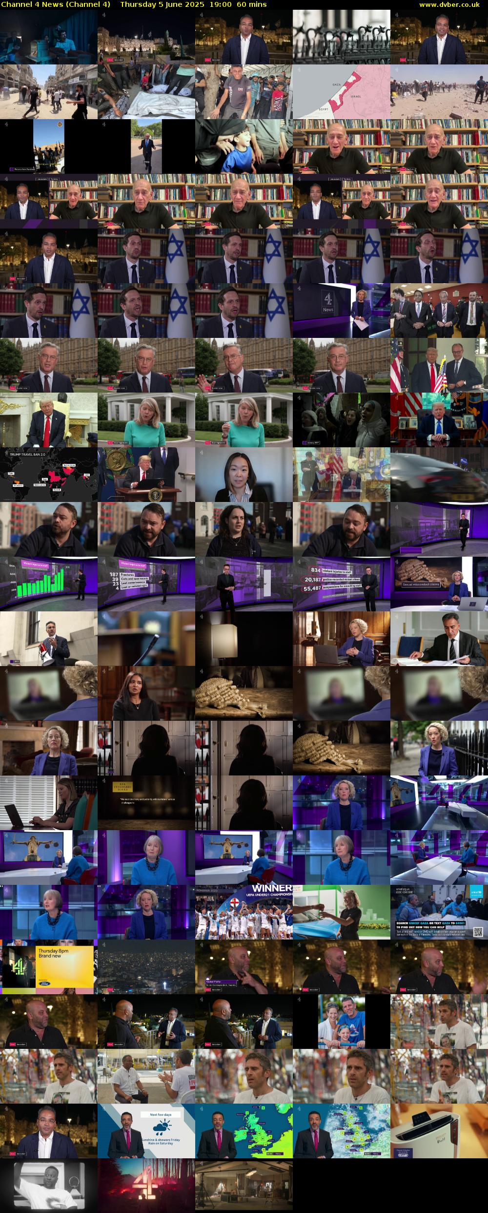 Channel 4 News (Channel 4) Thursday 5 June 2025 19:00 - 20:00