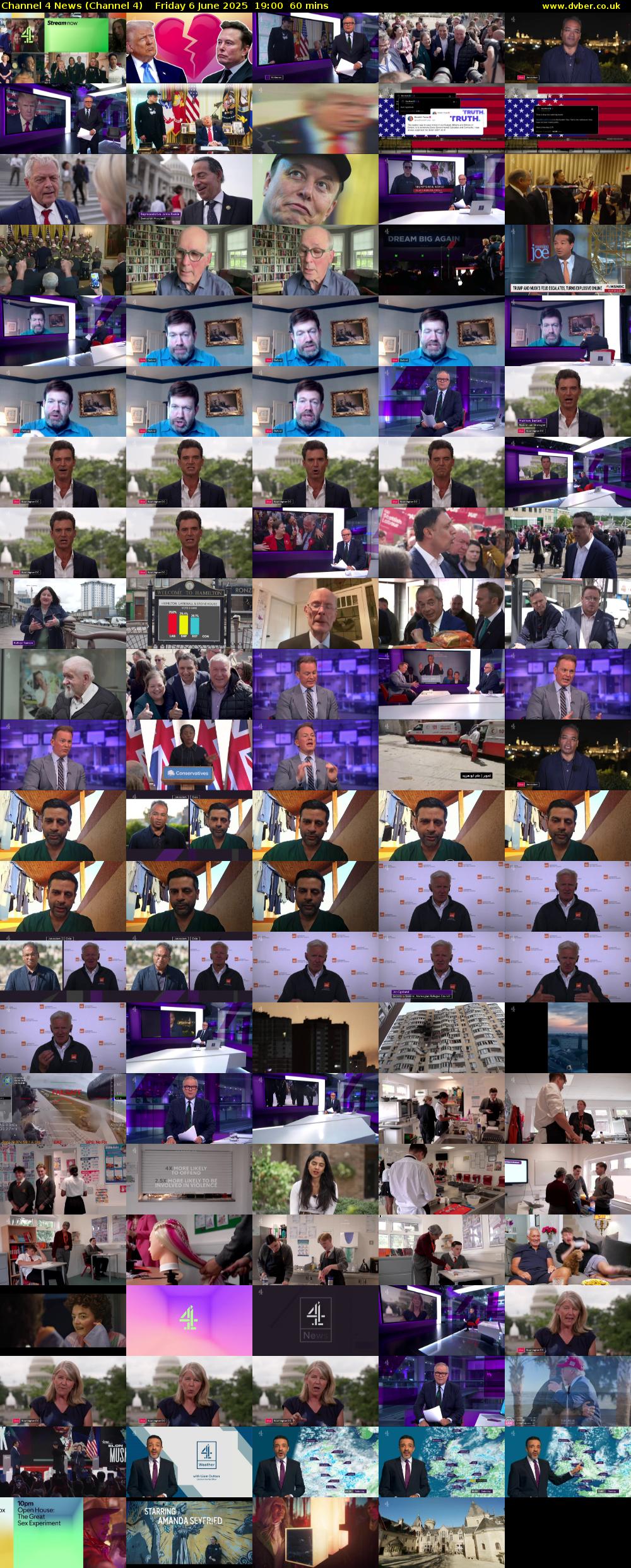 Channel 4 News (Channel 4) Friday 6 June 2025 19:00 - 20:00