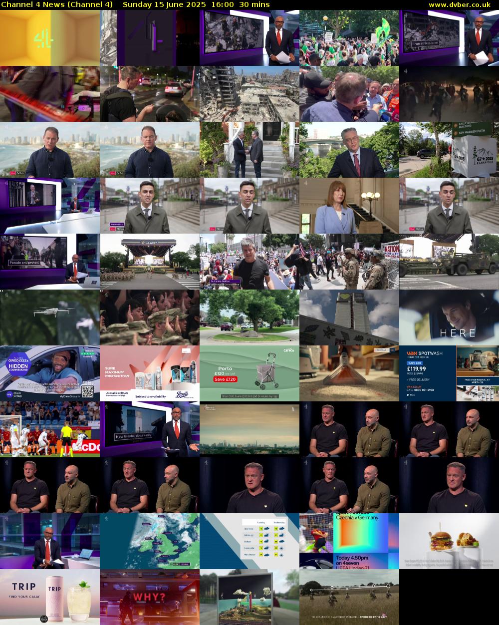 Channel 4 News (Channel 4) Sunday 15 June 2025 16:00 - 16:30