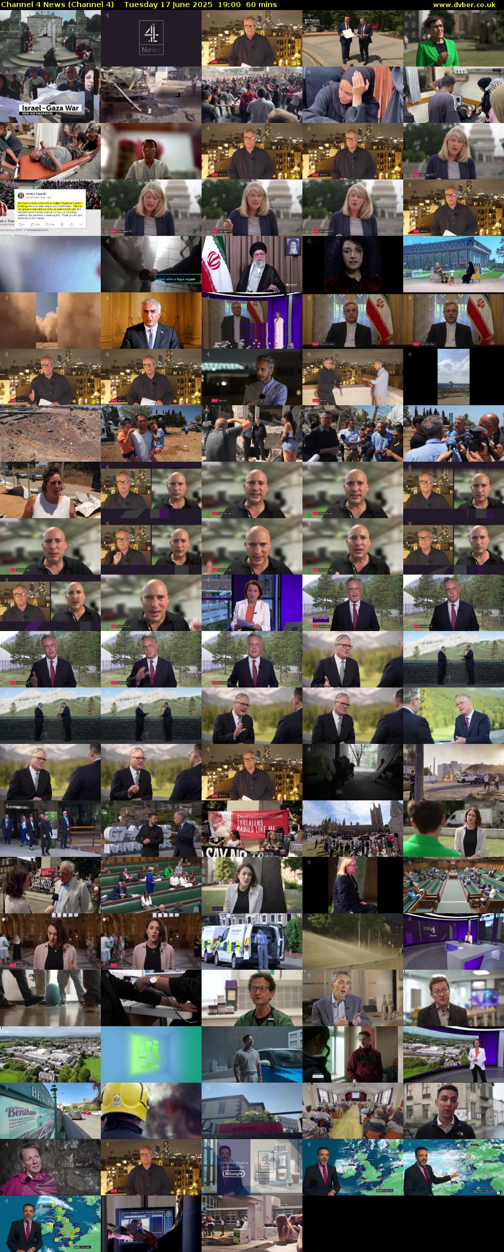 Channel 4 News (Channel 4) Tuesday 17 June 2025 19:00 - 20:00
