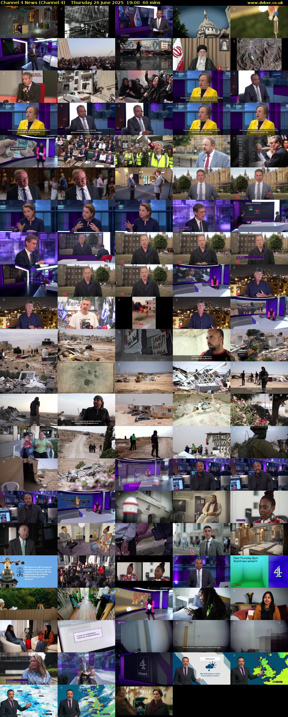 Channel 4 News (Channel 4) Thursday 26 June 2025 19:00 - 20:00