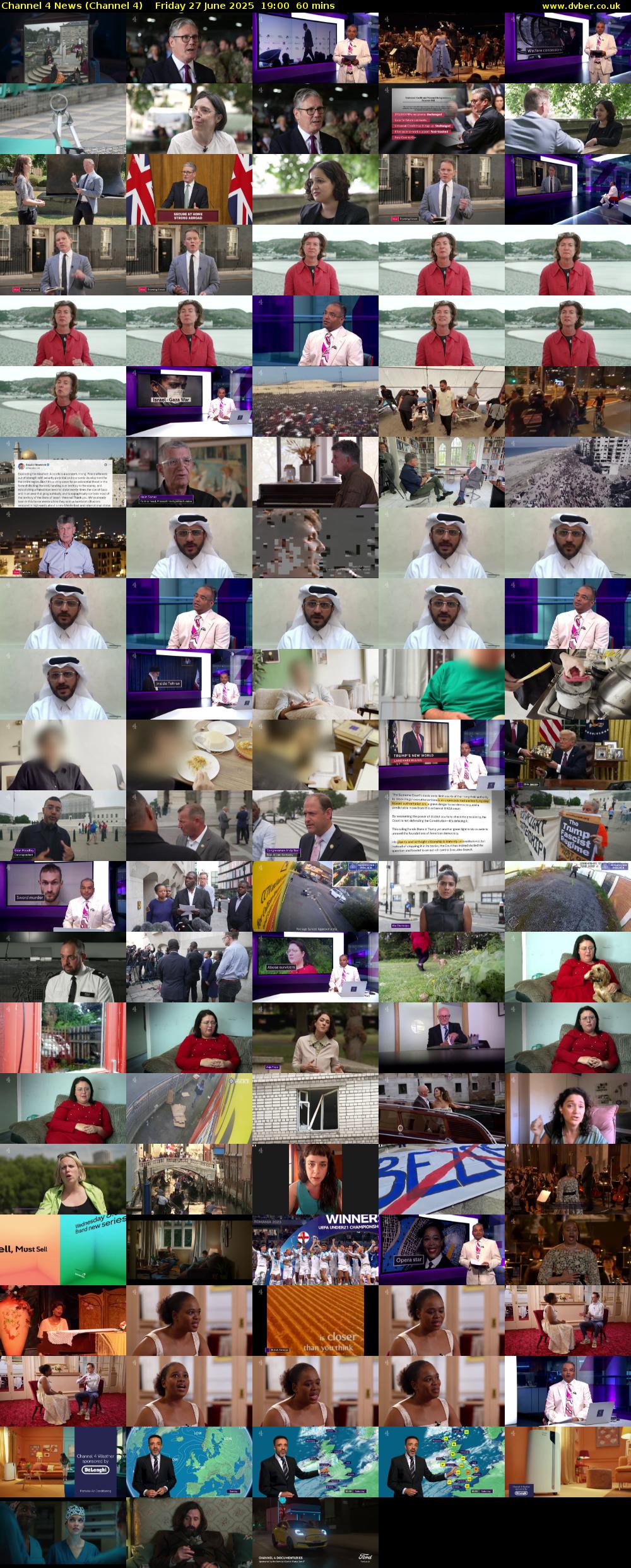 Channel 4 News (Channel 4) Friday 27 June 2025 19:00 - 20:00