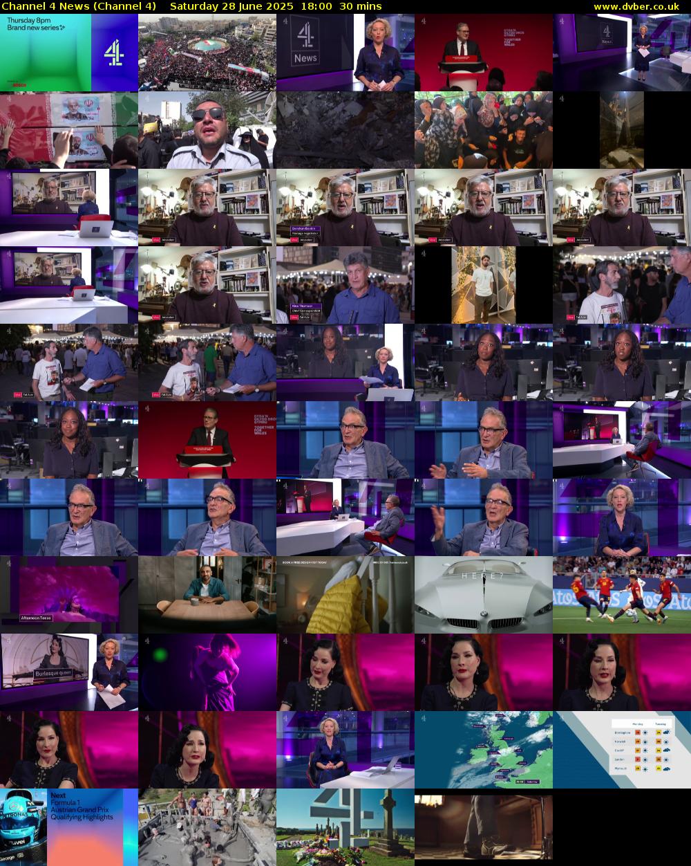 Channel 4 News (Channel 4) Saturday 28 June 2025 18:00 - 18:30