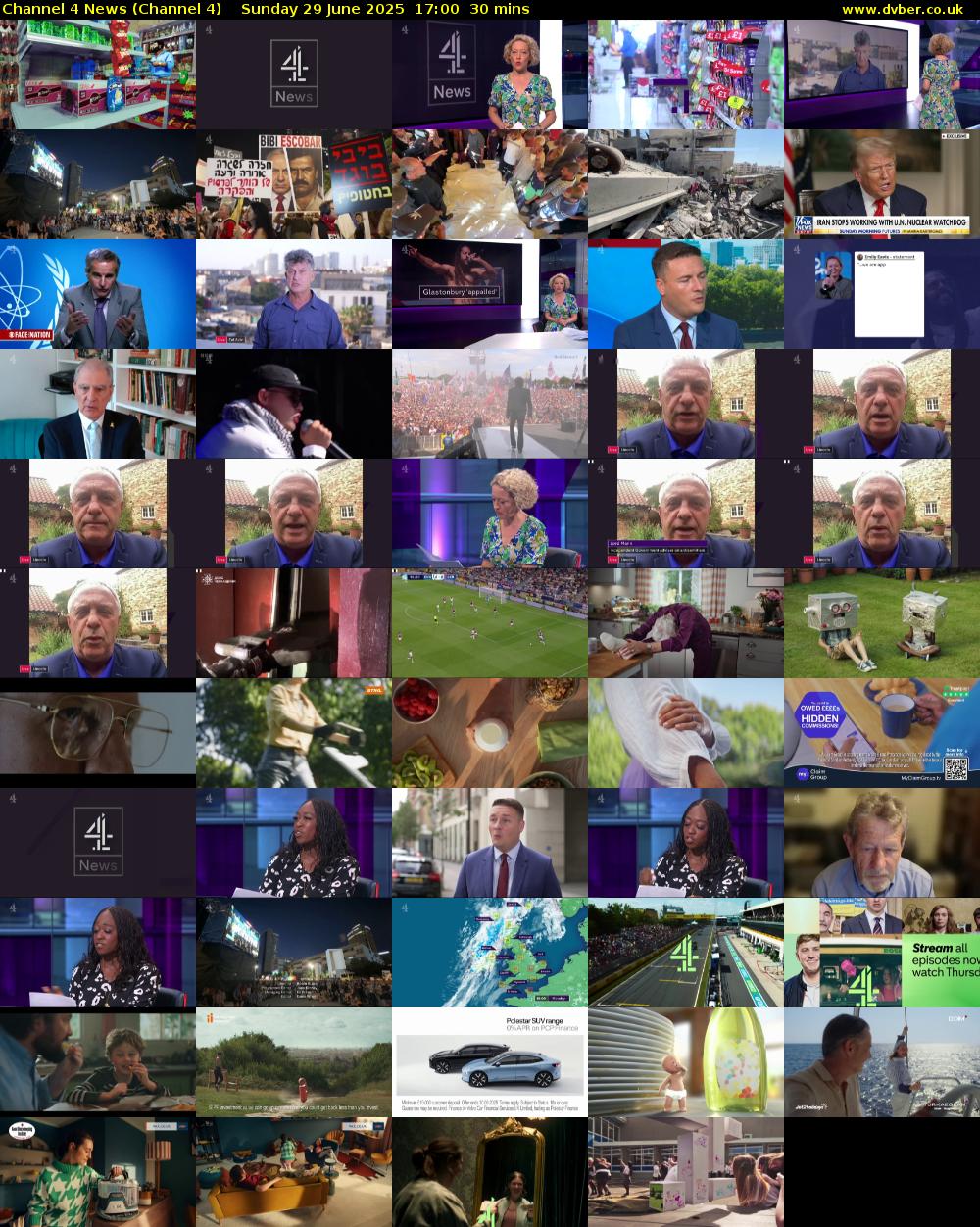 Channel 4 News (Channel 4) Sunday 29 June 2025 17:00 - 17:30