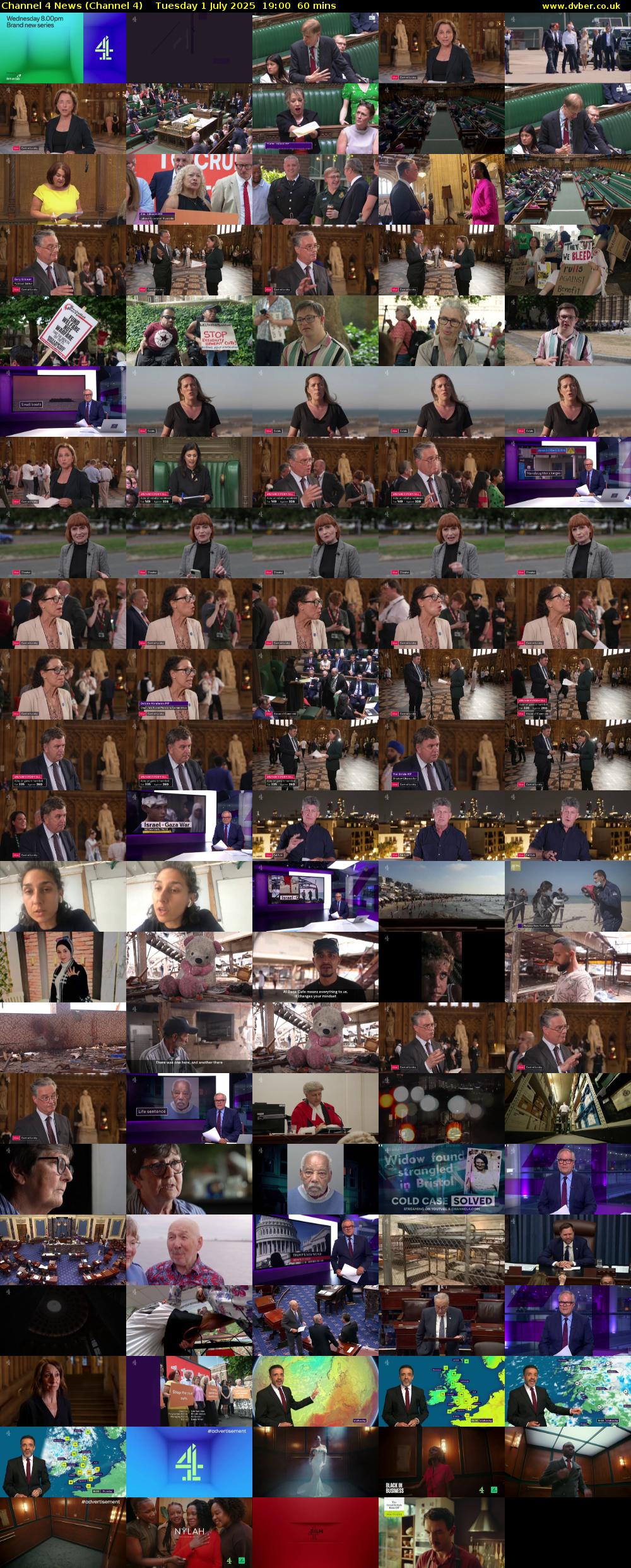 Channel 4 News (Channel 4) Tuesday 1 July 2025 19:00 - 20:00