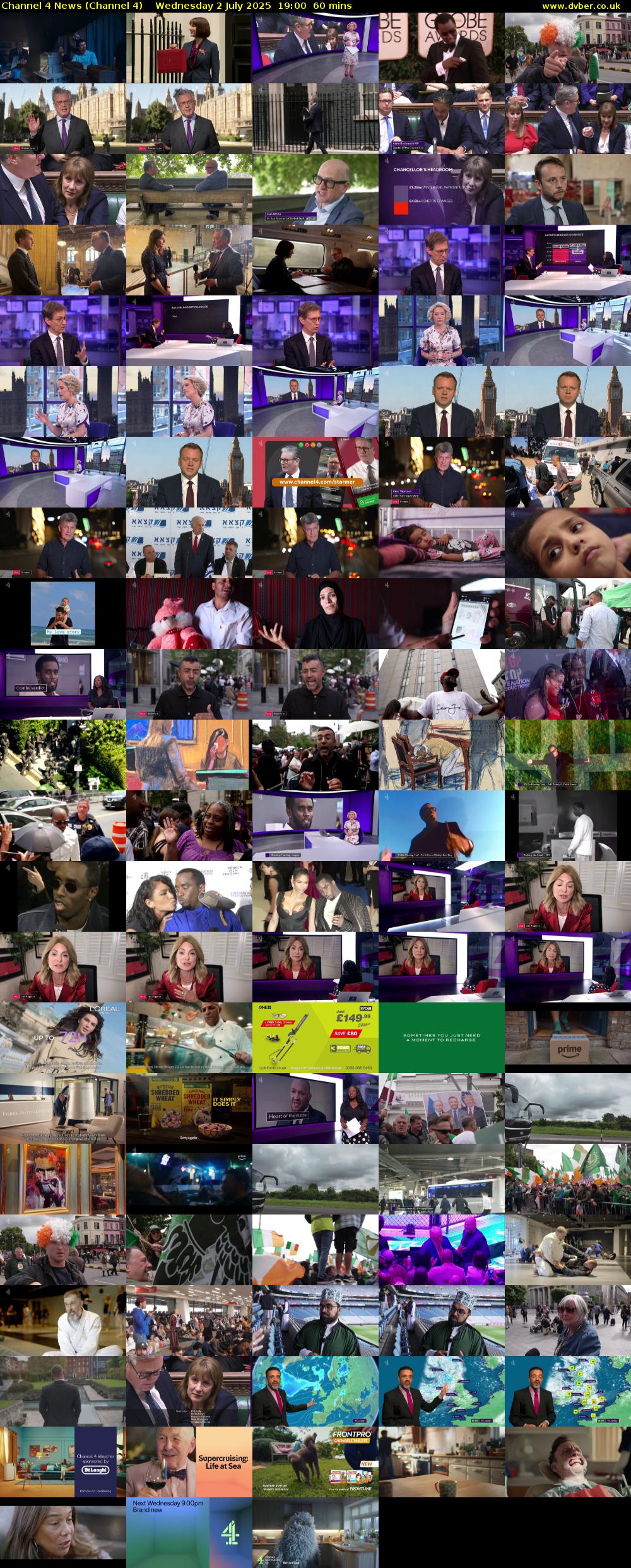 Channel 4 News (Channel 4) Wednesday 2 July 2025 19:00 - 20:00