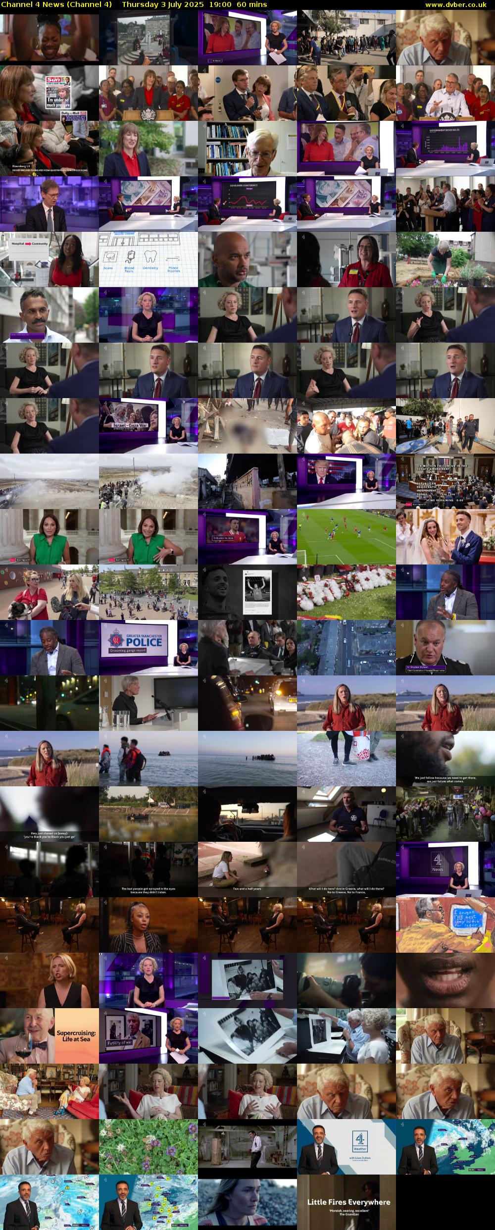 Channel 4 News (Channel 4) Thursday 3 July 2025 19:00 - 20:00