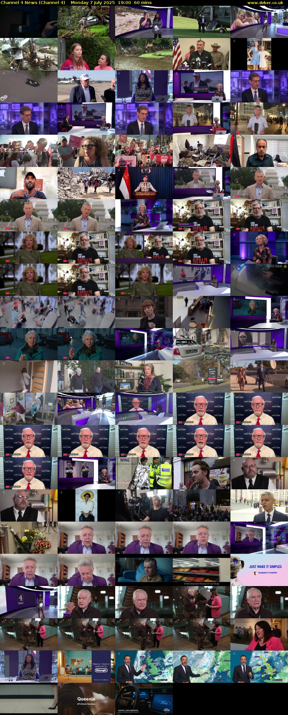 Channel 4 News (Channel 4) Monday 7 July 2025 19:00 - 20:00