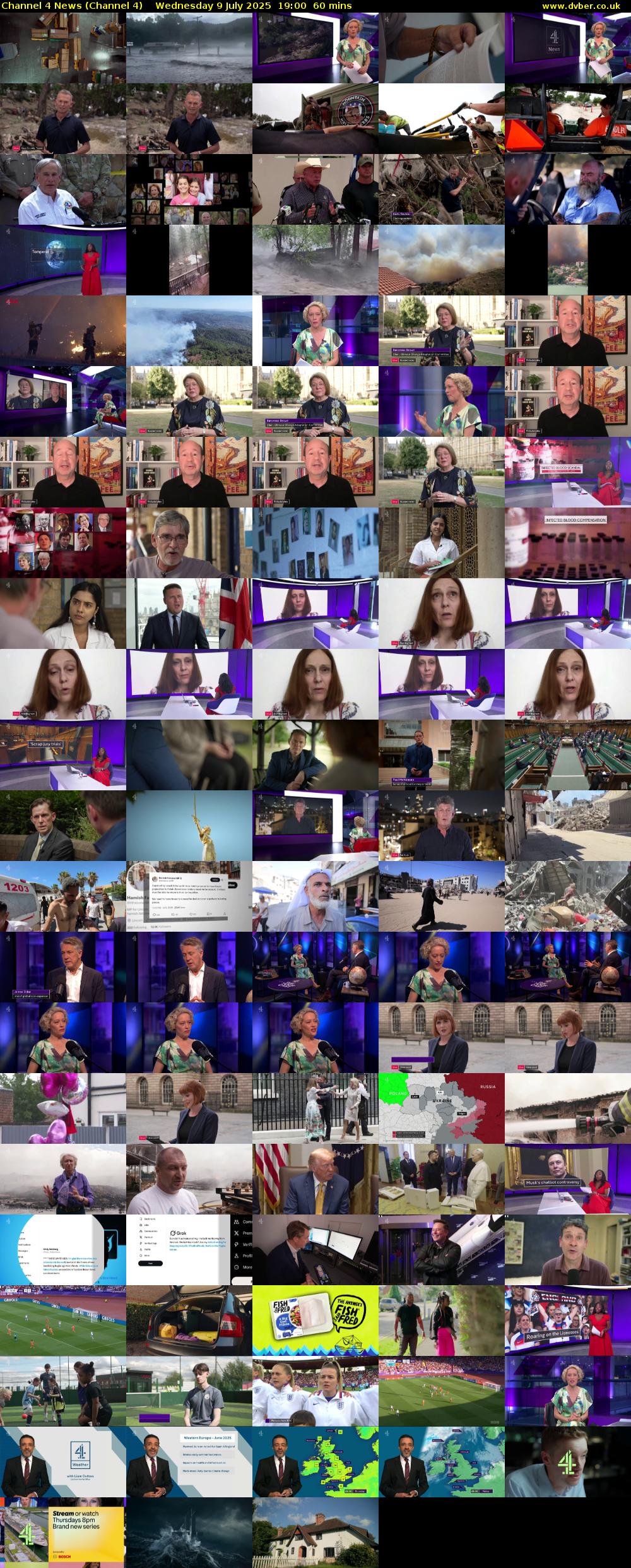 Channel 4 News (Channel 4) Wednesday 9 July 2025 19:00 - 20:00