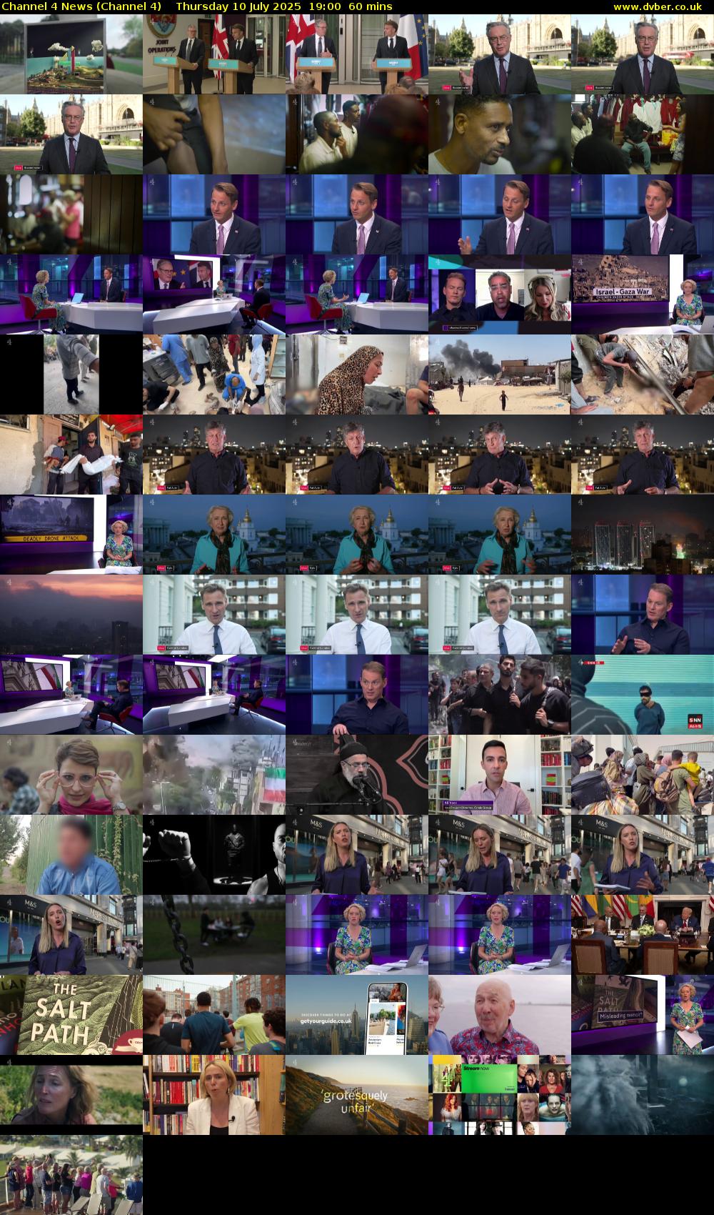 Channel 4 News (Channel 4) Thursday 10 July 2025 19:00 - 20:00