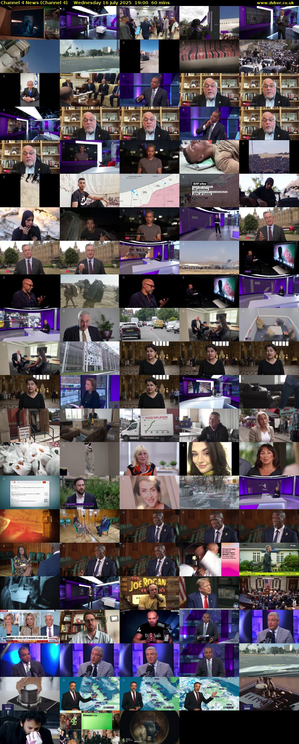 Channel 4 News (Channel 4) Wednesday 16 July 2025 19:00 - 20:00