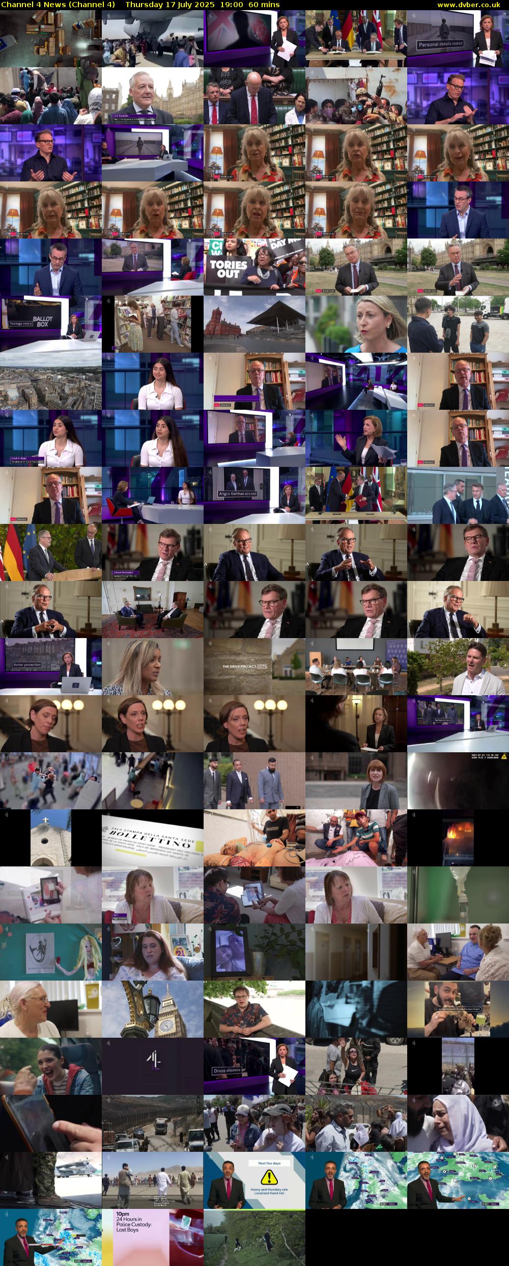 Channel 4 News (Channel 4) Thursday 17 July 2025 19:00 - 20:00
