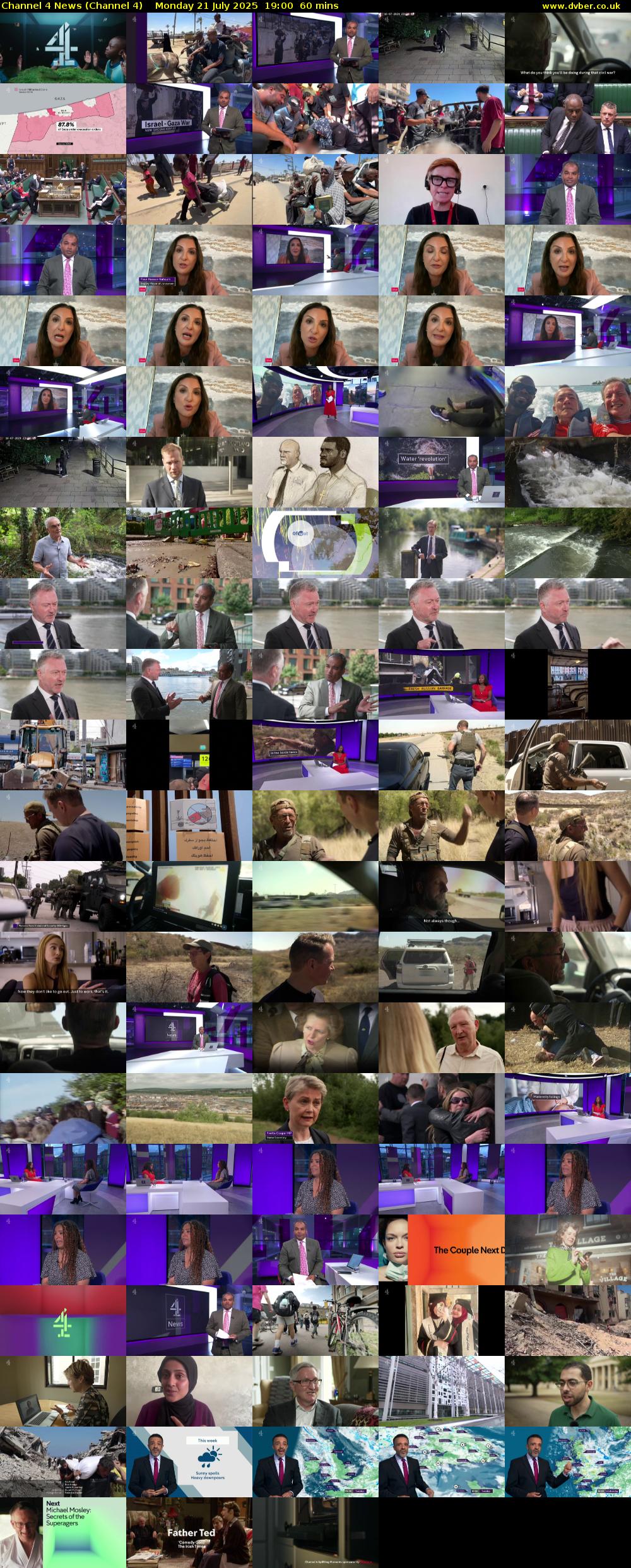 Channel 4 News (Channel 4) Monday 21 July 2025 19:00 - 20:00