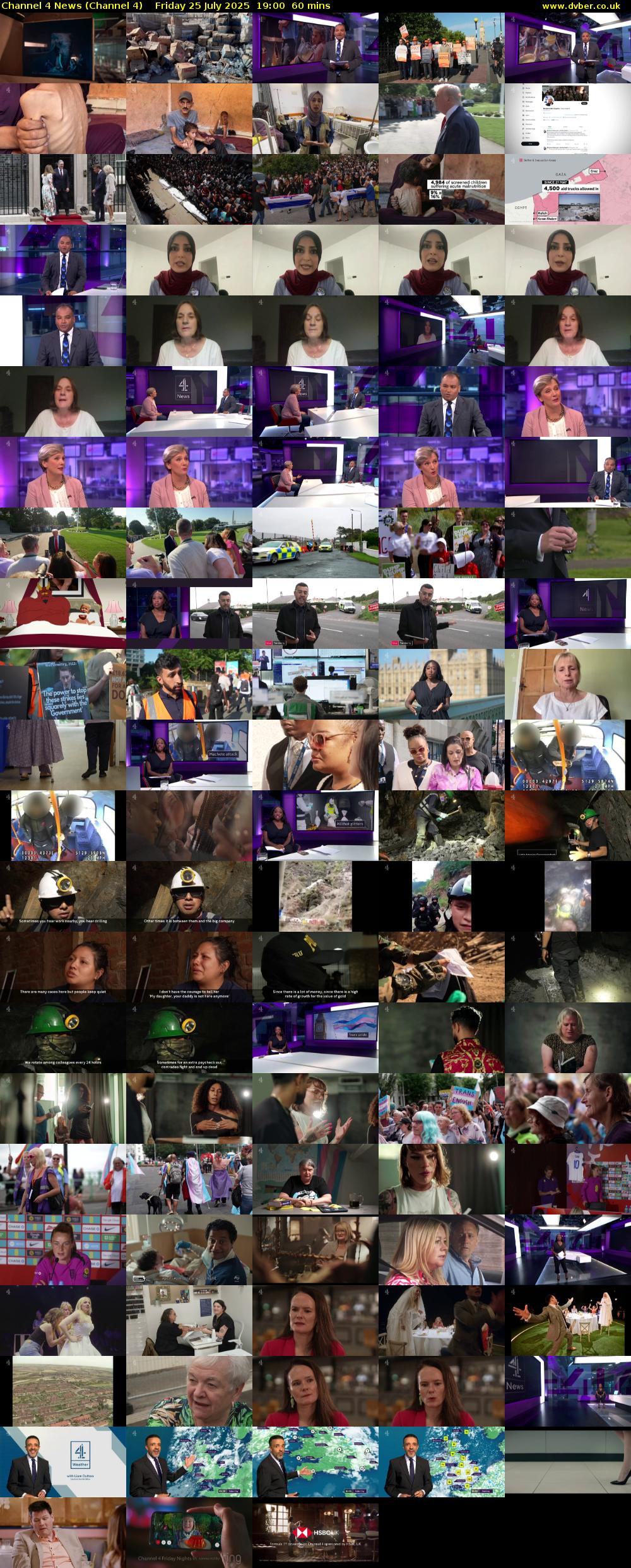 Channel 4 News (Channel 4) Friday 25 July 2025 19:00 - 20:00