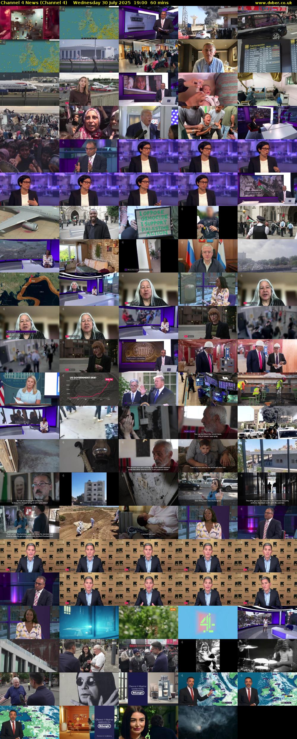 Channel 4 News (Channel 4) Wednesday 30 July 2025 19:00 - 20:00