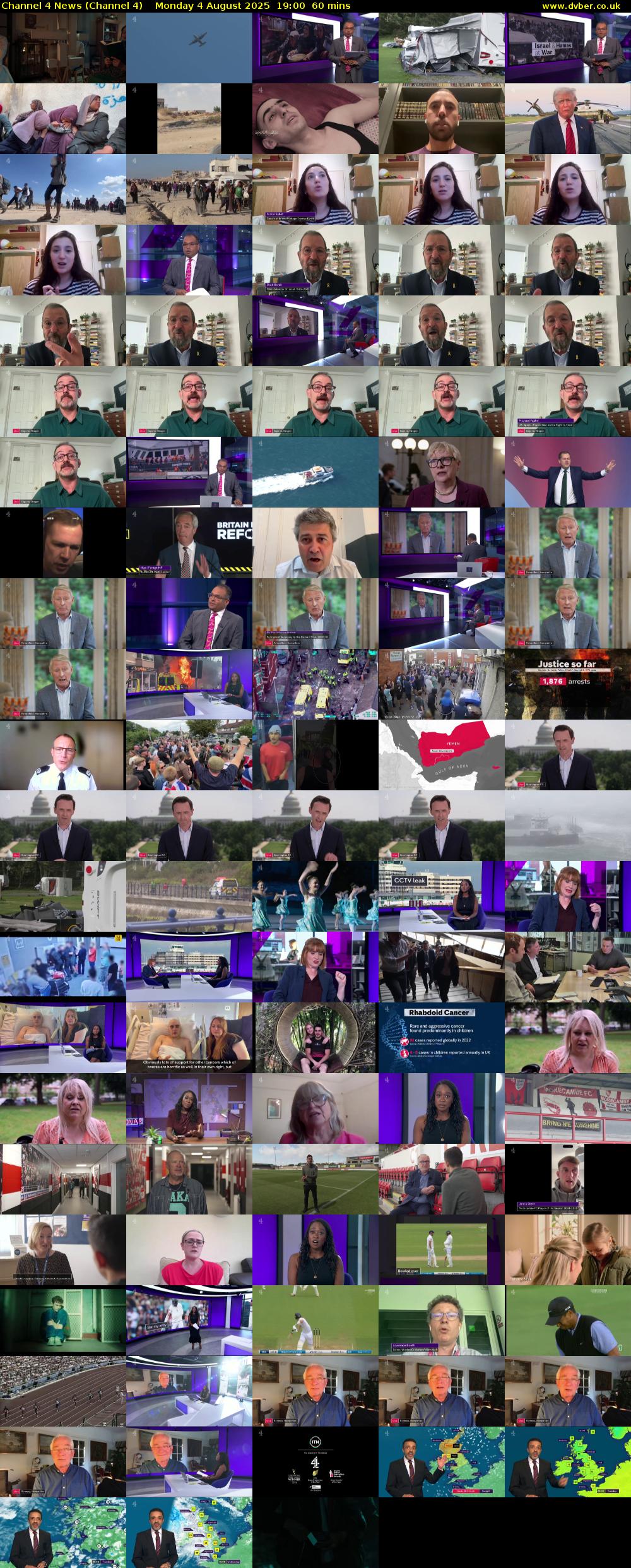 Channel 4 News (Channel 4) Monday 4 August 2025 19:00 - 20:00