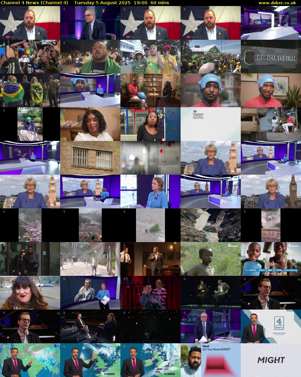 Channel 4 News (Channel 4) Tuesday 5 August 2025 19:00 - 20:00