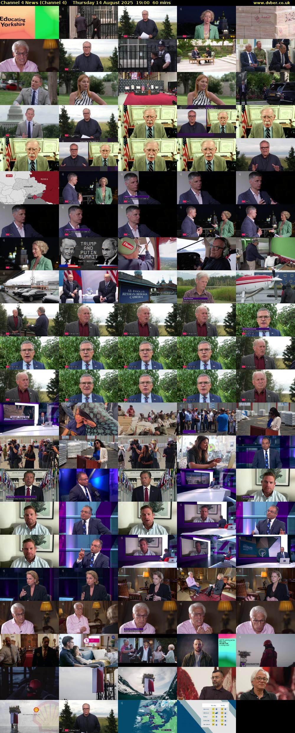 Channel 4 News (Channel 4) Thursday 14 August 2025 19:00 - 20:00