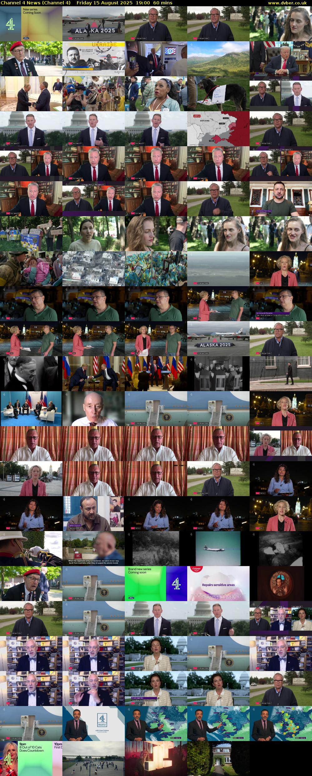 Channel 4 News (Channel 4) Friday 15 August 2025 19:00 - 20:00