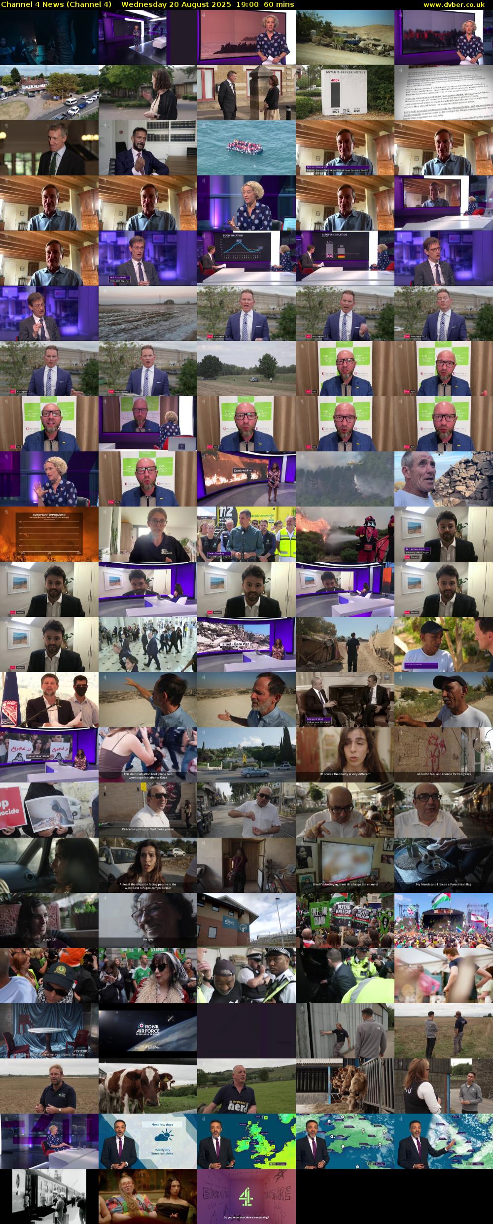 Channel 4 News (Channel 4) Wednesday 20 August 2025 19:00 - 20:00