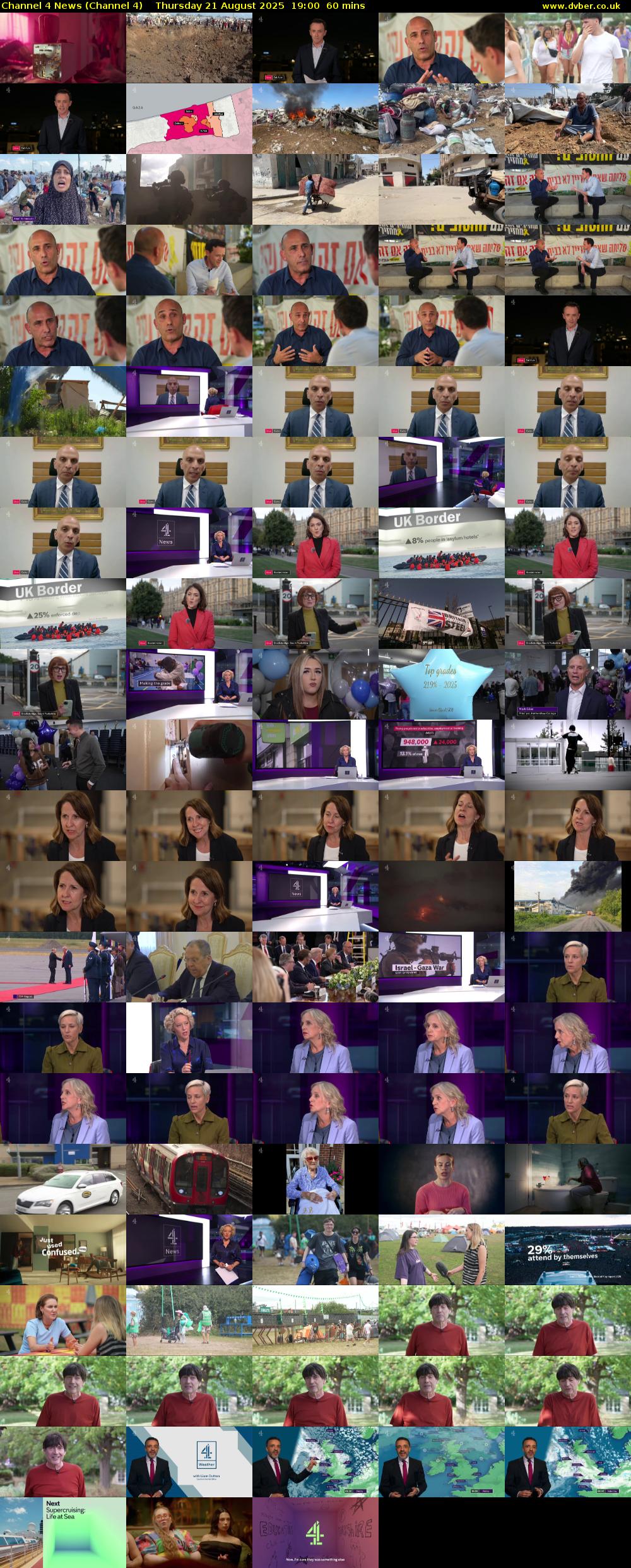 Channel 4 News (Channel 4) Thursday 21 August 2025 19:00 - 20:00