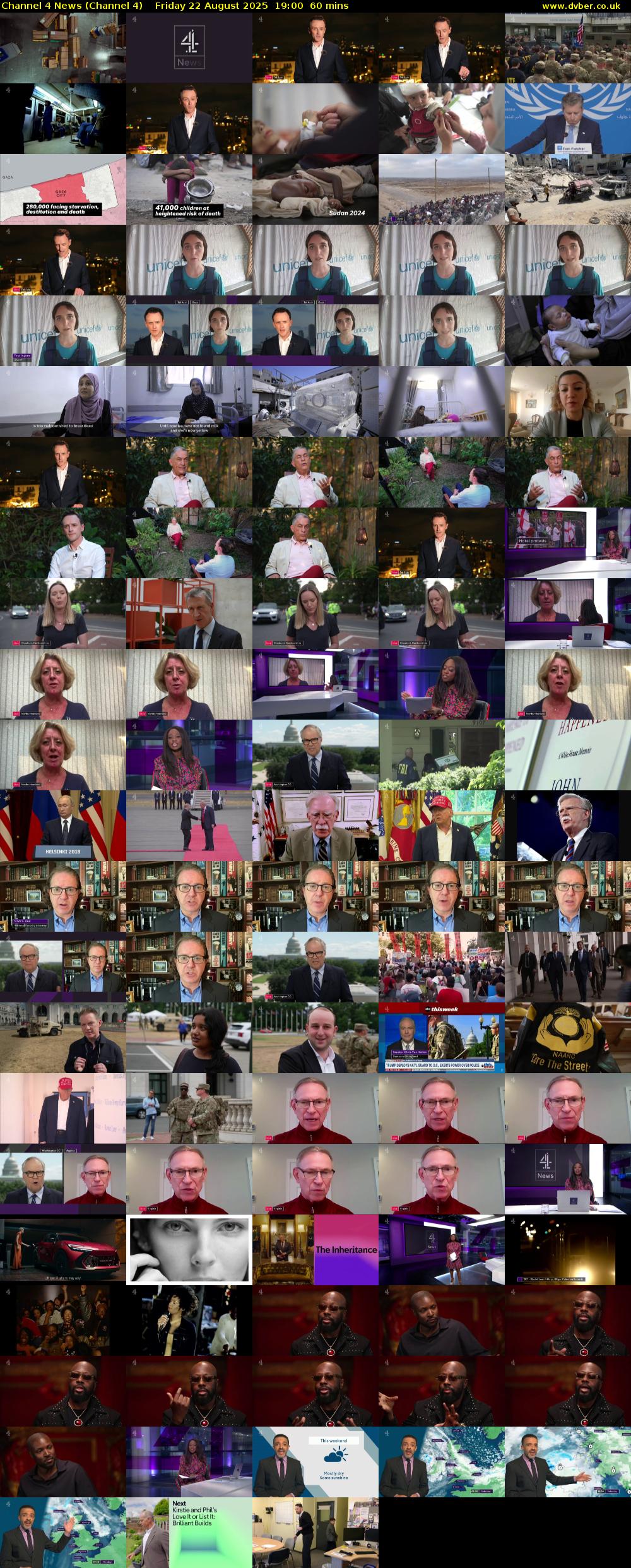 Channel 4 News (Channel 4) Friday 22 August 2025 19:00 - 20:00