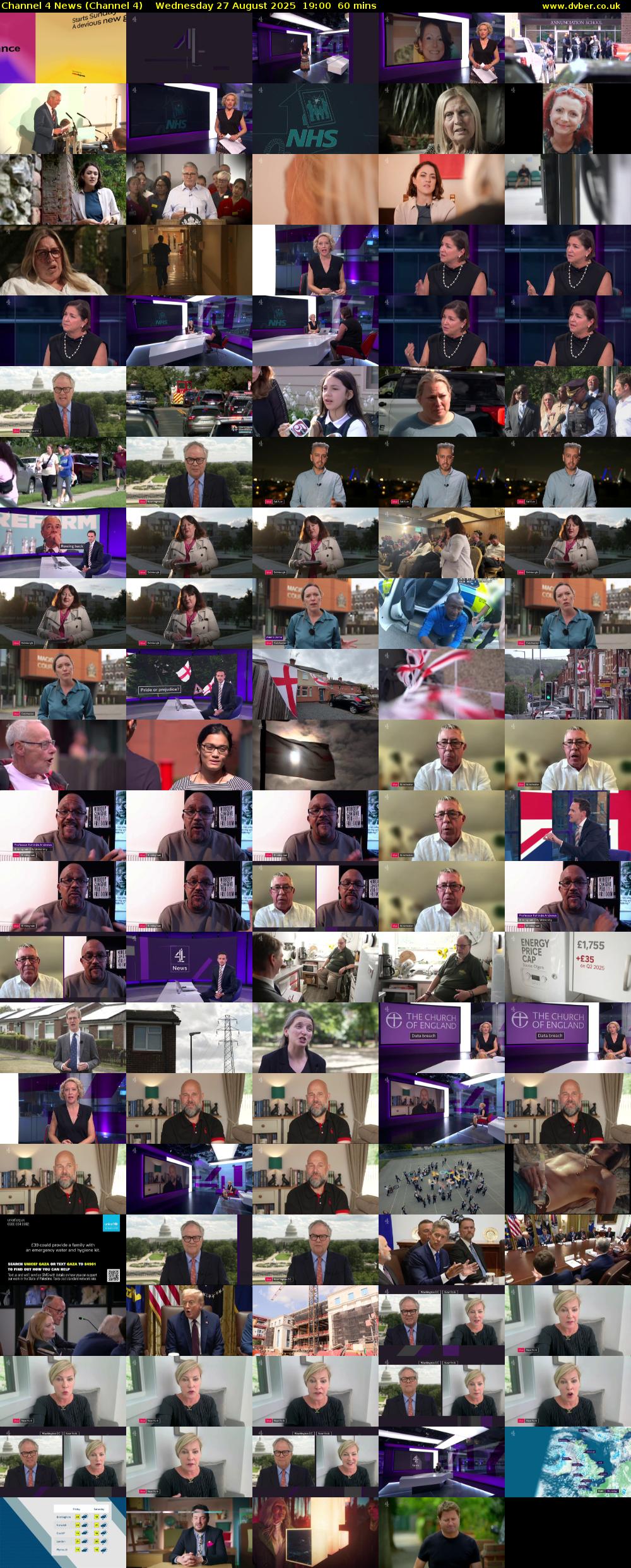 Channel 4 News (Channel 4) Wednesday 27 August 2025 19:00 - 20:00