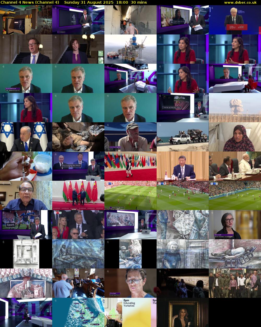 Channel 4 News (Channel 4) Sunday 31 August 2025 18:00 - 18:30