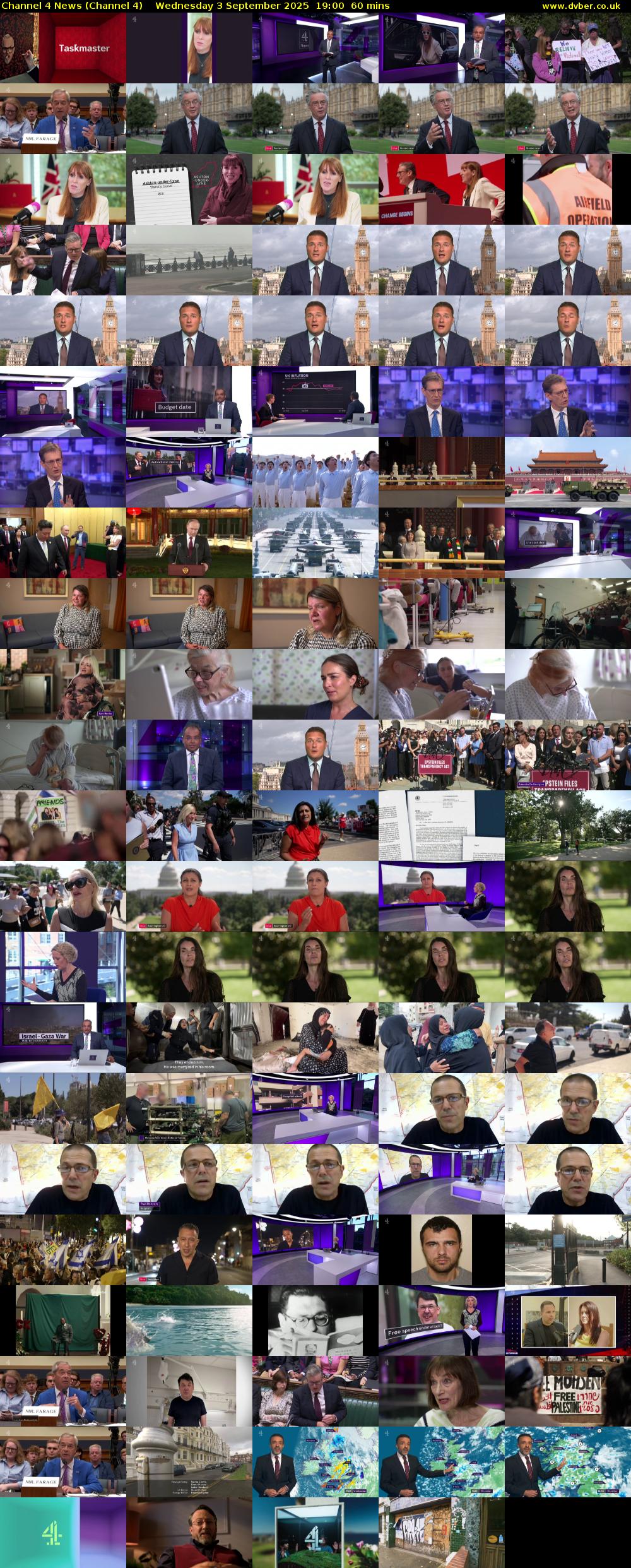 Channel 4 News (Channel 4) Wednesday 3 September 2025 19:00 - 20:00