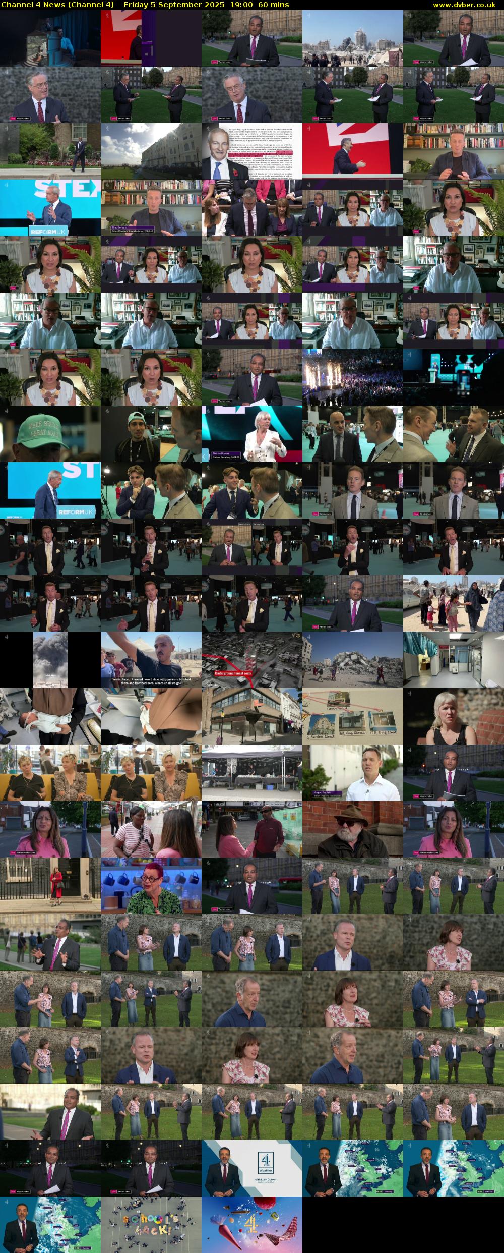 Channel 4 News (Channel 4) Friday 5 September 2025 19:00 - 20:00