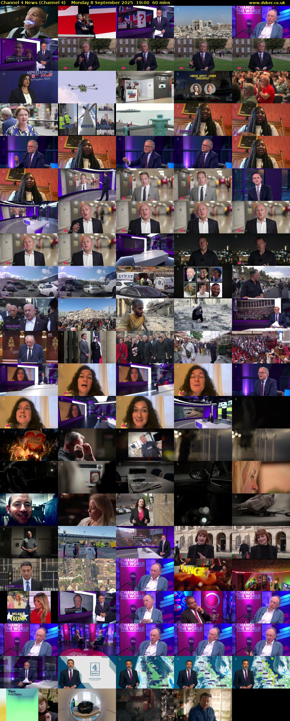 Channel 4 News (Channel 4) Monday 8 September 2025 19:00 - 20:00