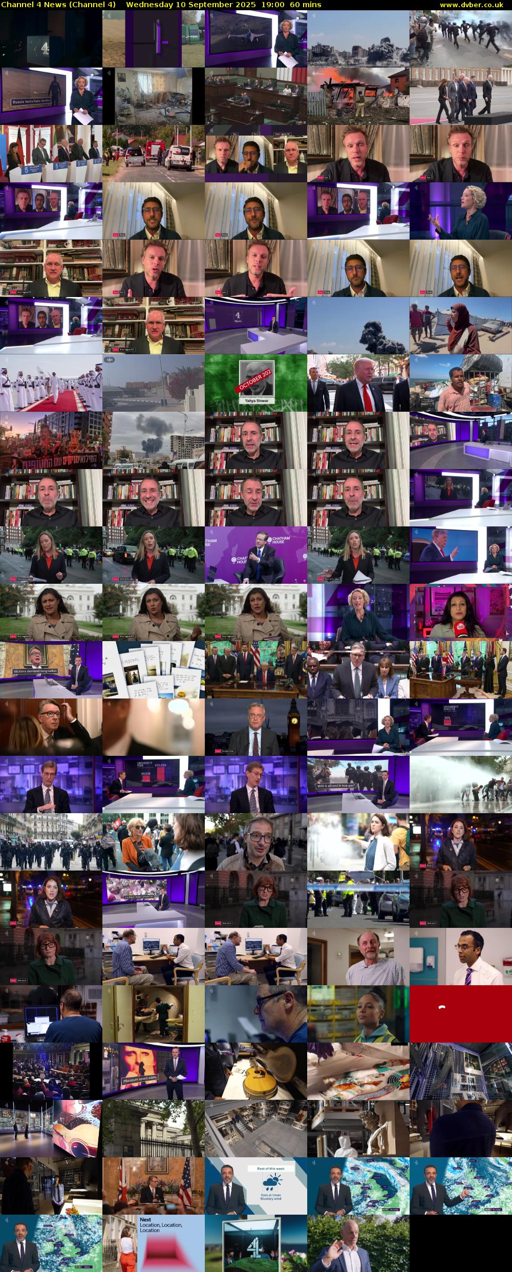 Channel 4 News (Channel 4) Wednesday 10 September 2025 19:00 - 20:00