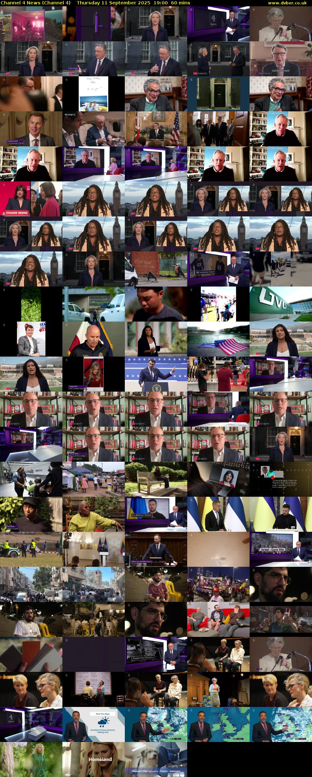 Channel 4 News (Channel 4) Thursday 11 September 2025 19:00 - 20:00