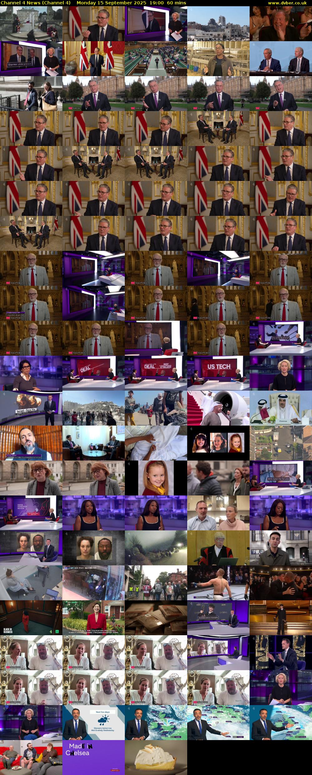 Channel 4 News (Channel 4) Monday 15 September 2025 19:00 - 20:00