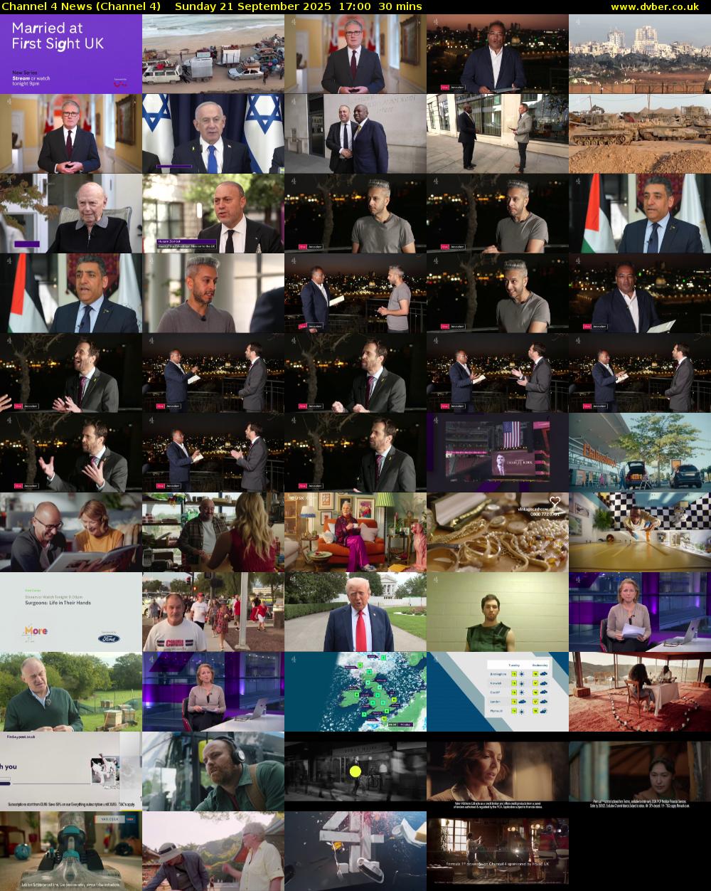 Channel 4 News (Channel 4) Sunday 21 September 2025 17:00 - 17:30