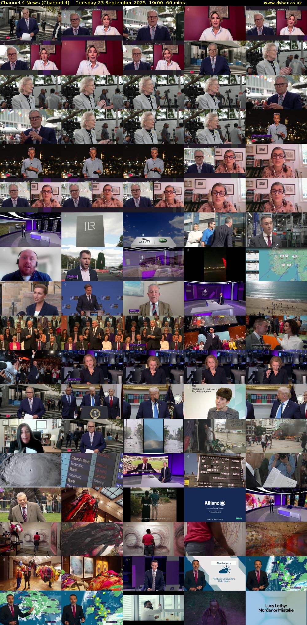 Channel 4 News (Channel 4) Tuesday 23 September 2025 19:00 - 20:00