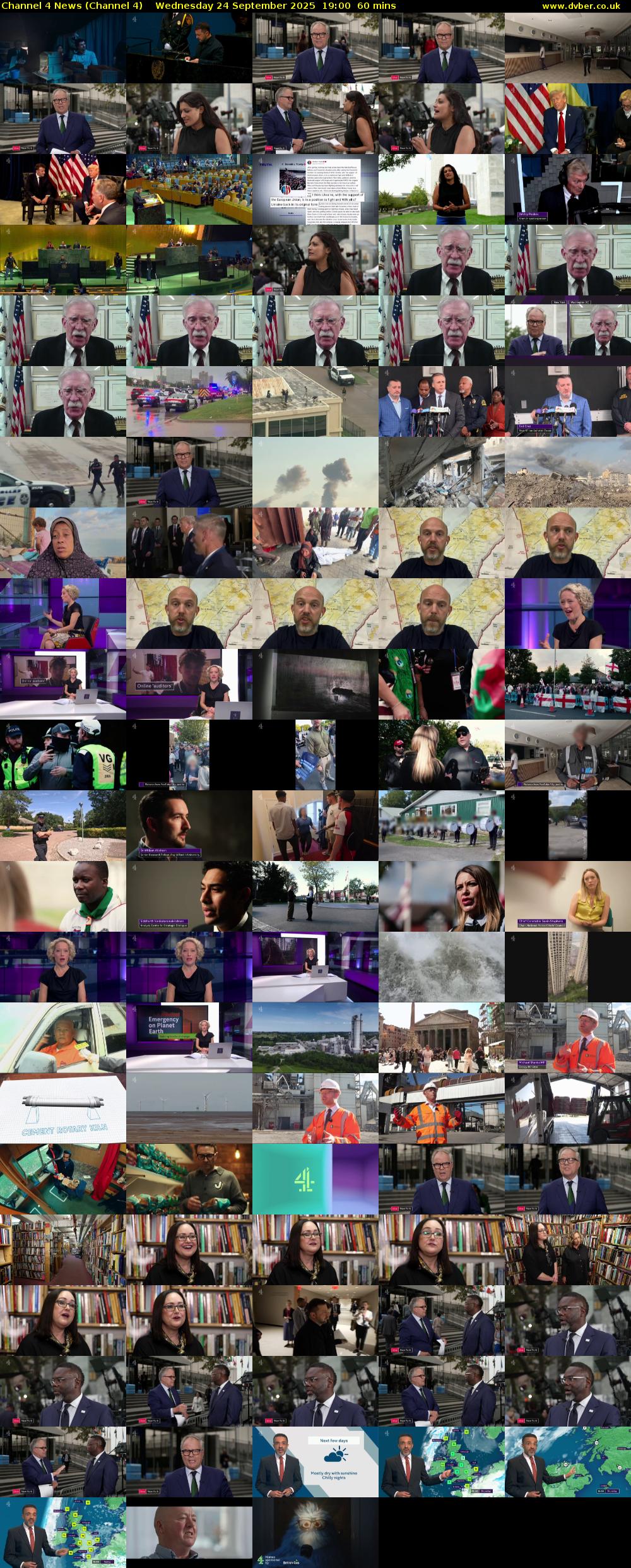 Channel 4 News (Channel 4) Wednesday 24 September 2025 19:00 - 20:00