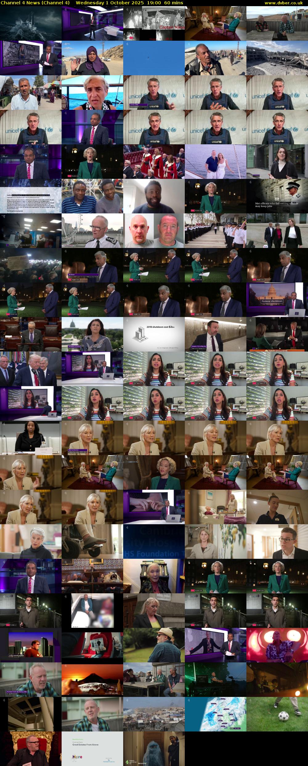 Channel 4 News (Channel 4) Wednesday 1 October 2025 19:00 - 20:00