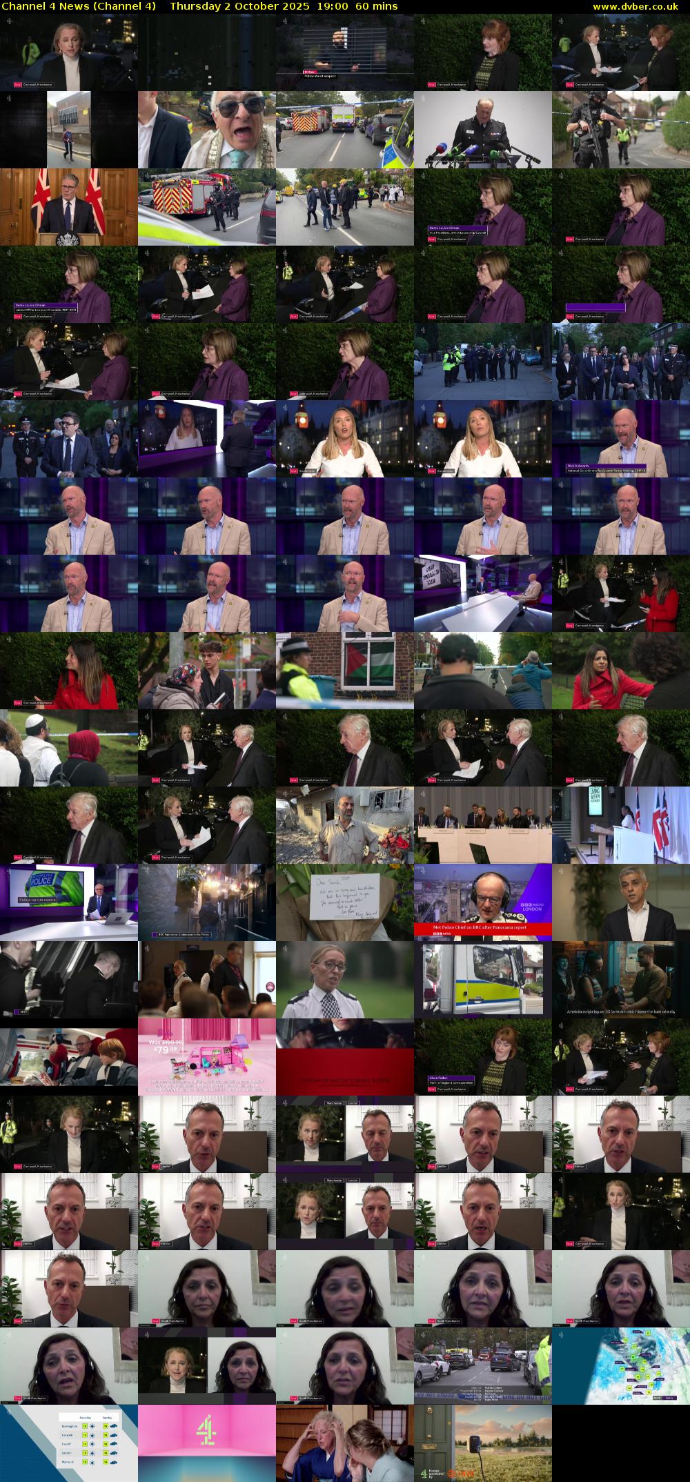 Channel 4 News (Channel 4) Thursday 2 October 2025 19:00 - 20:00