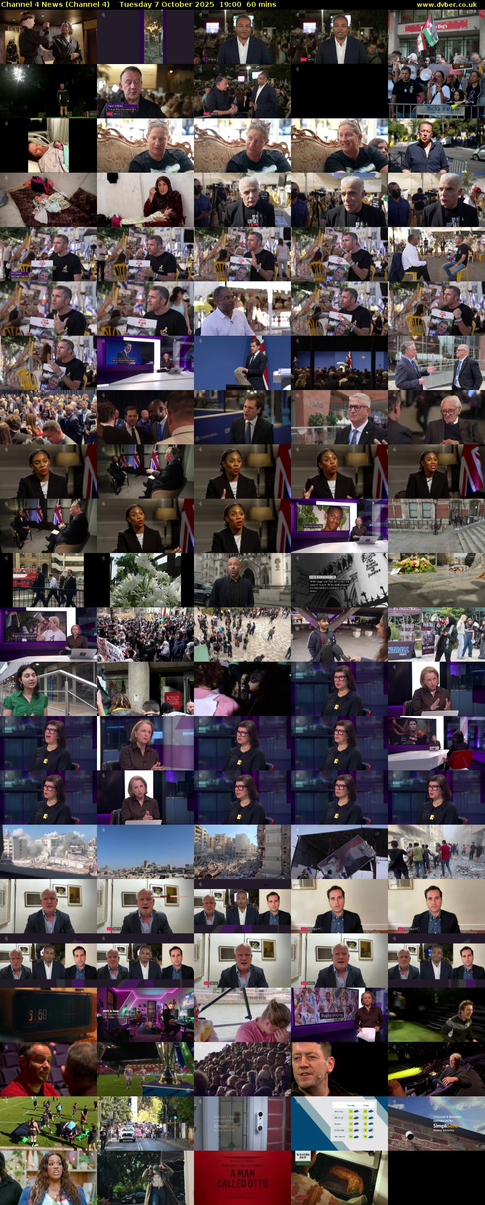 Channel 4 News (Channel 4) Tuesday 7 October 2025 19:00 - 20:00