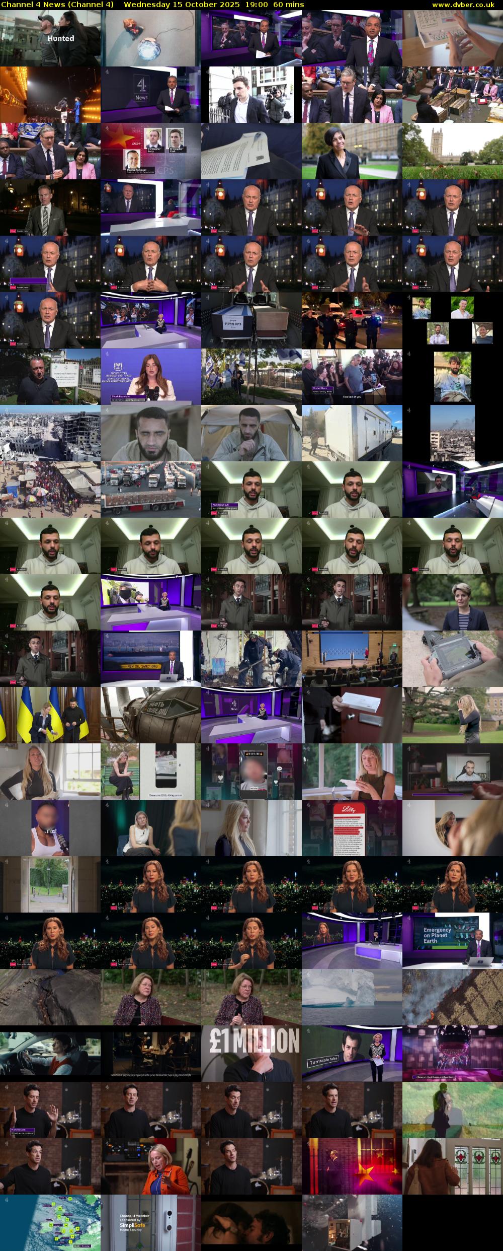 Channel 4 News (Channel 4) Wednesday 15 October 2025 19:00 - 20:00