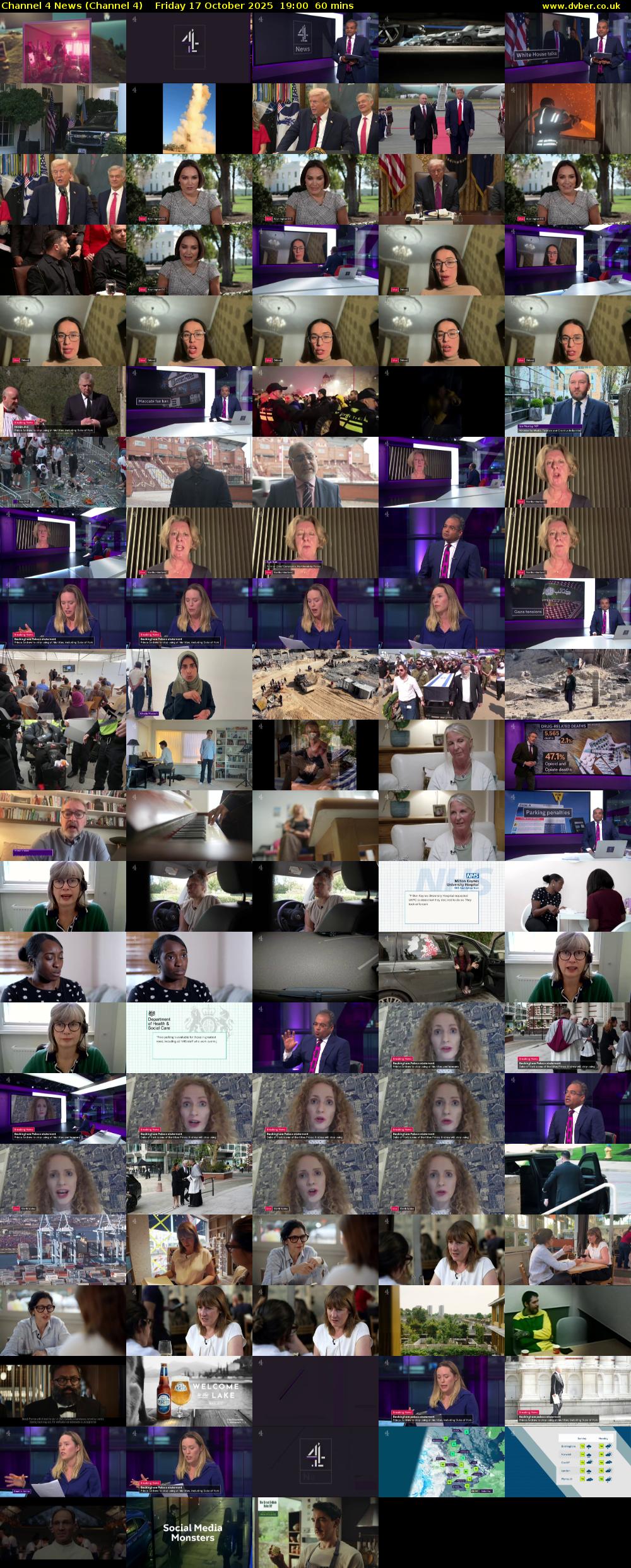 Channel 4 News (Channel 4) Friday 17 October 2025 19:00 - 20:00