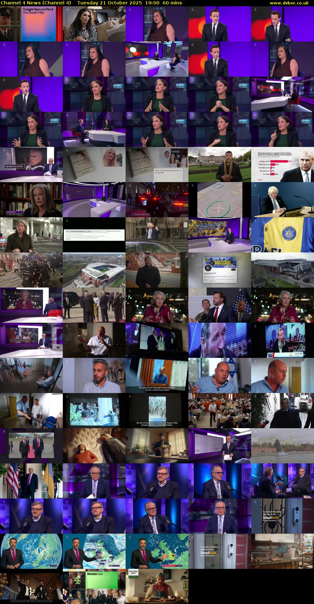 Channel 4 News (Channel 4) Tuesday 21 October 2025 19:00 - 20:00