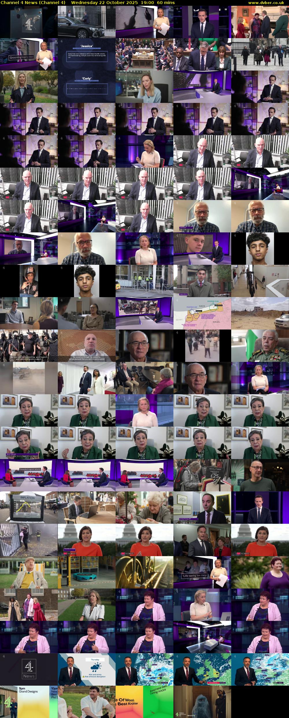 Channel 4 News (Channel 4) Wednesday 22 October 2025 19:00 - 20:00