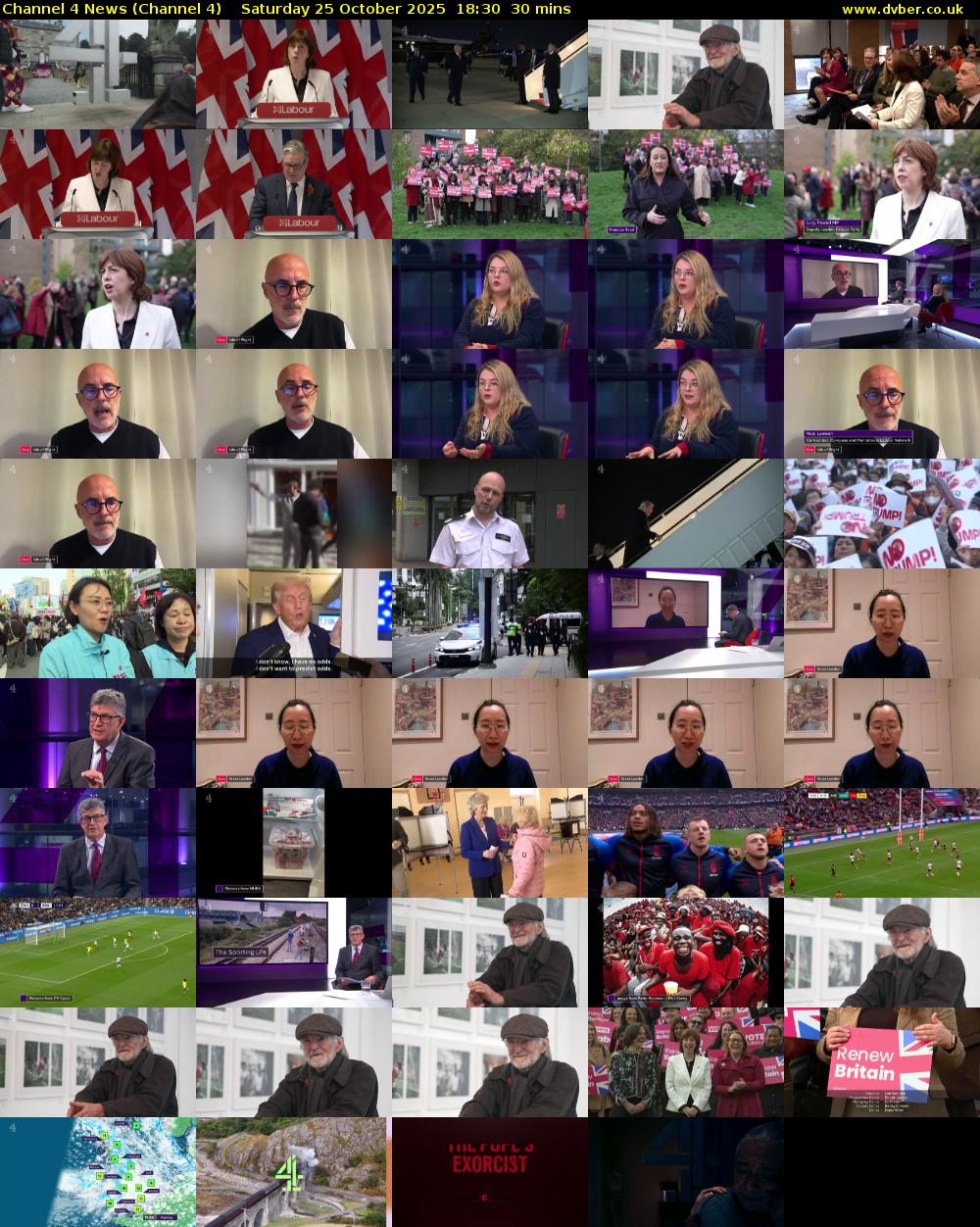 Channel 4 News (Channel 4) Saturday 25 October 2025 18:30 - 19:00