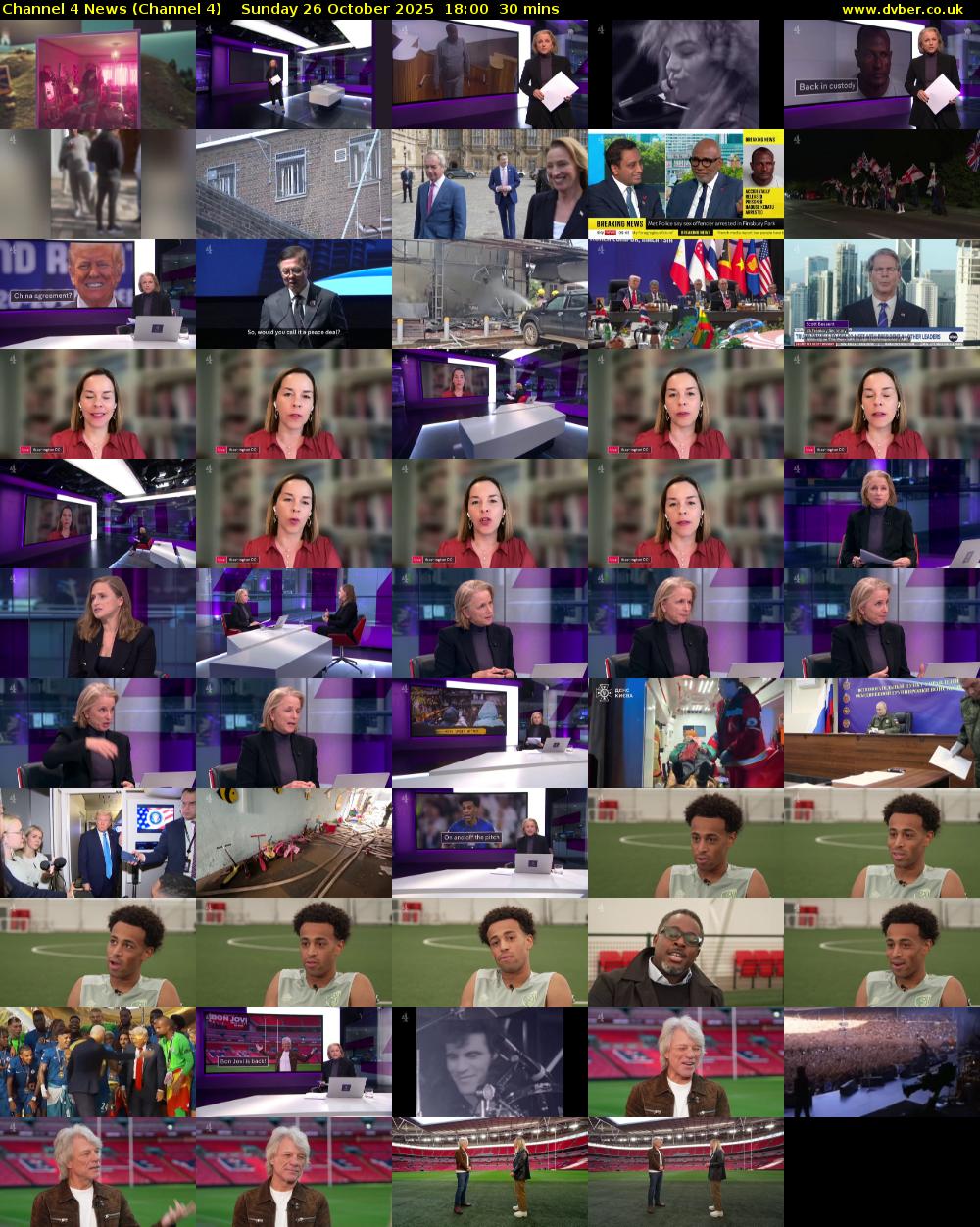 Channel 4 News (Channel 4) Sunday 26 October 2025 18:00 - 18:30