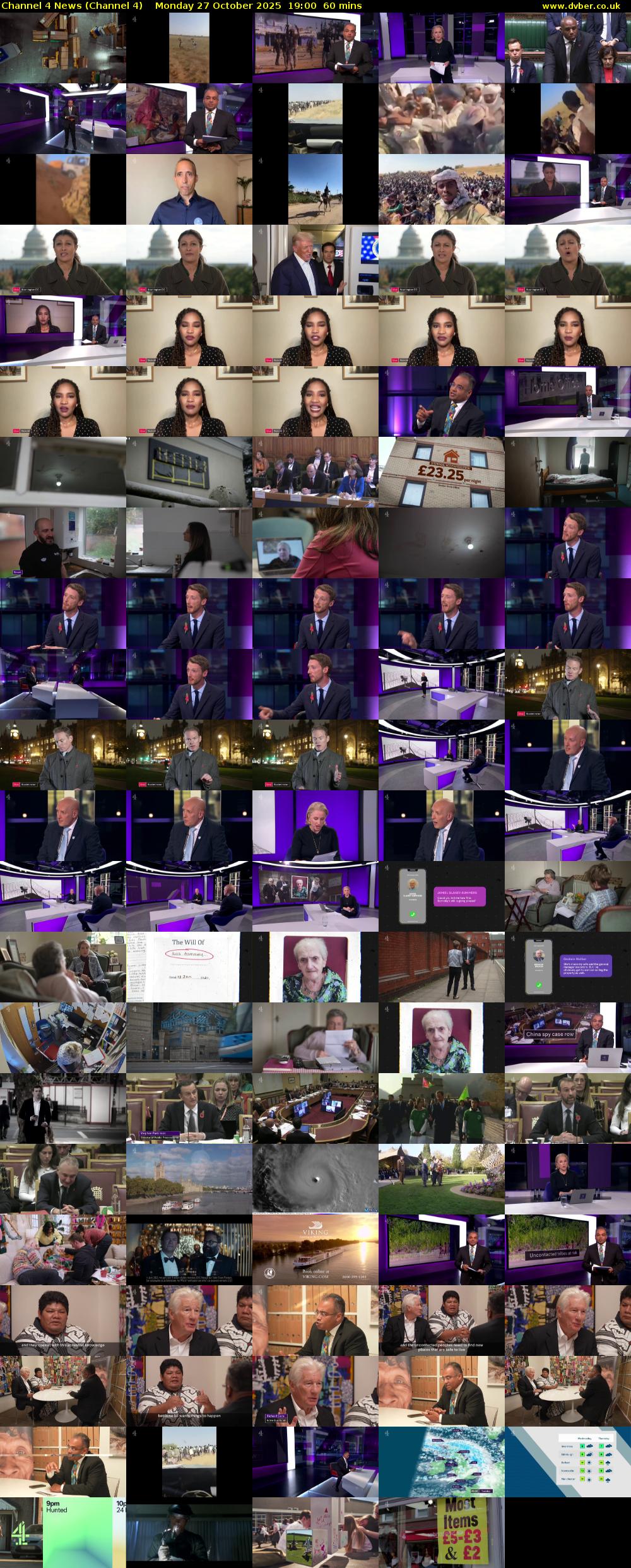 Channel 4 News (Channel 4) Monday 27 October 2025 19:00 - 20:00